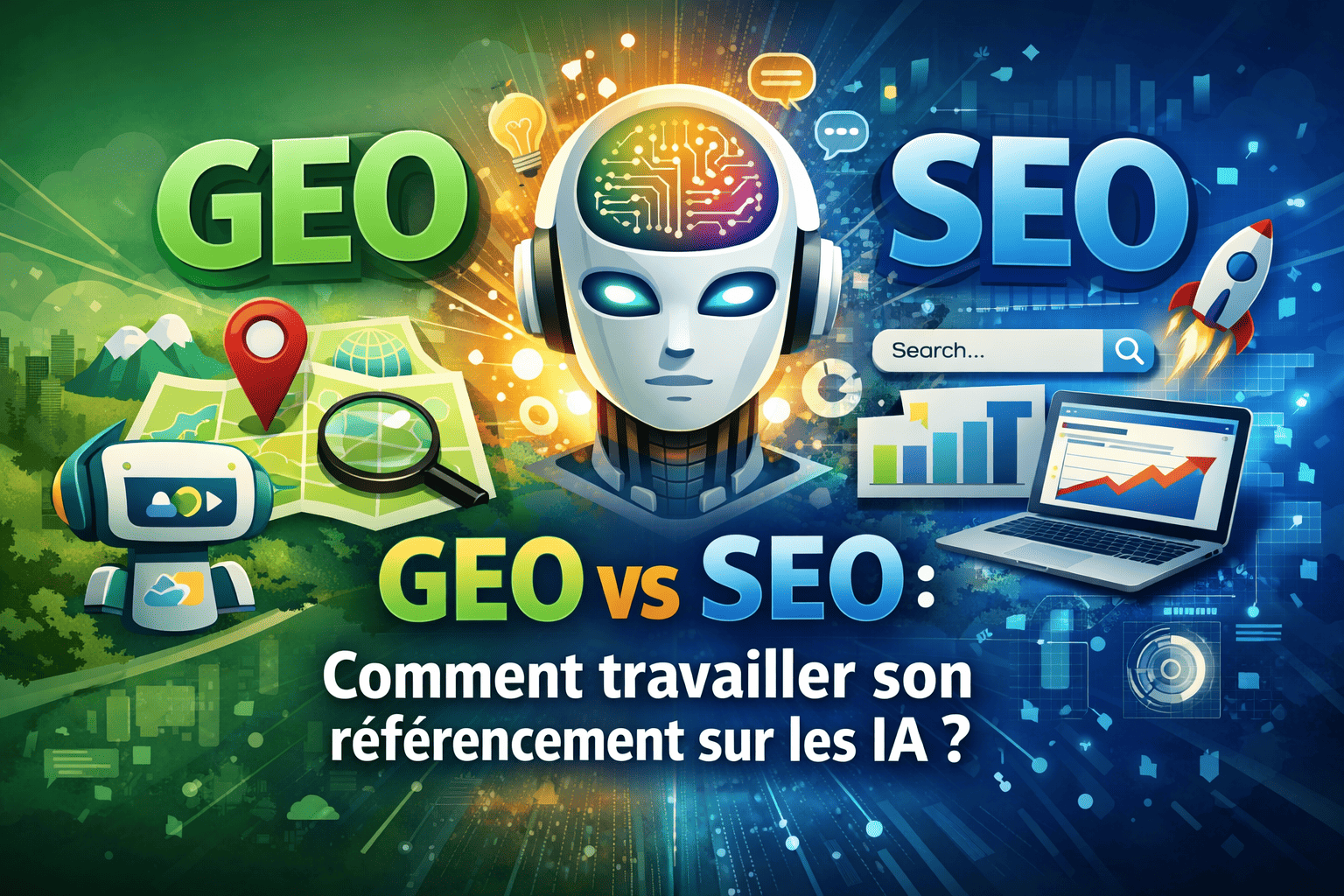 GEO vs SEO referencement IA