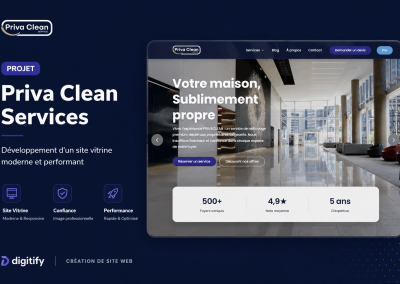 Développement d&rsquo;un site vitrine : Priva Clean