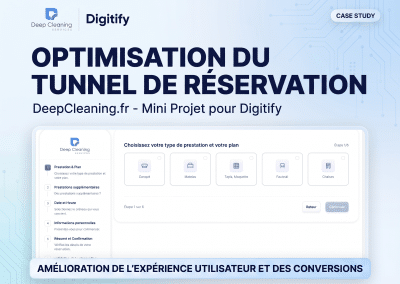 Mini projet : Optimisation du tunnel de réservation du site Deepcleaning